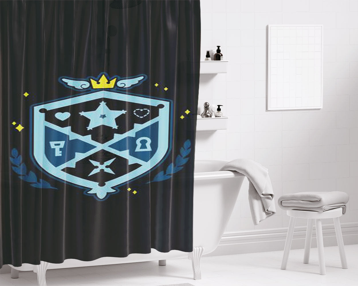 Kingdom Krest Bathroom Shower Curtain Fabric Waterproof | 66 X 72 Inch