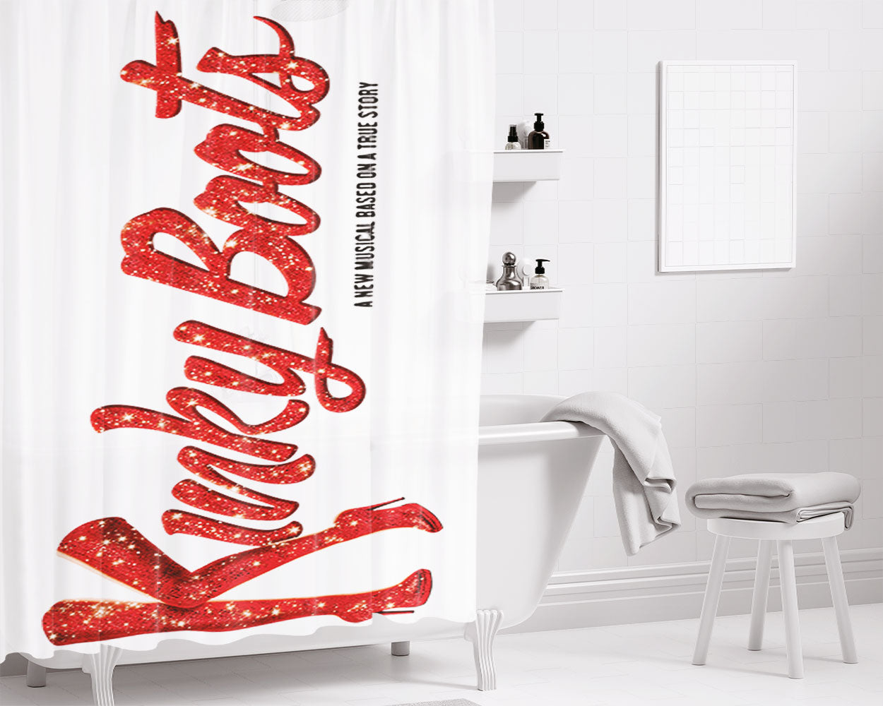 Kinky Boots Bathroom Shower Curtain Fabric Waterproof | 66 X 72 Inch