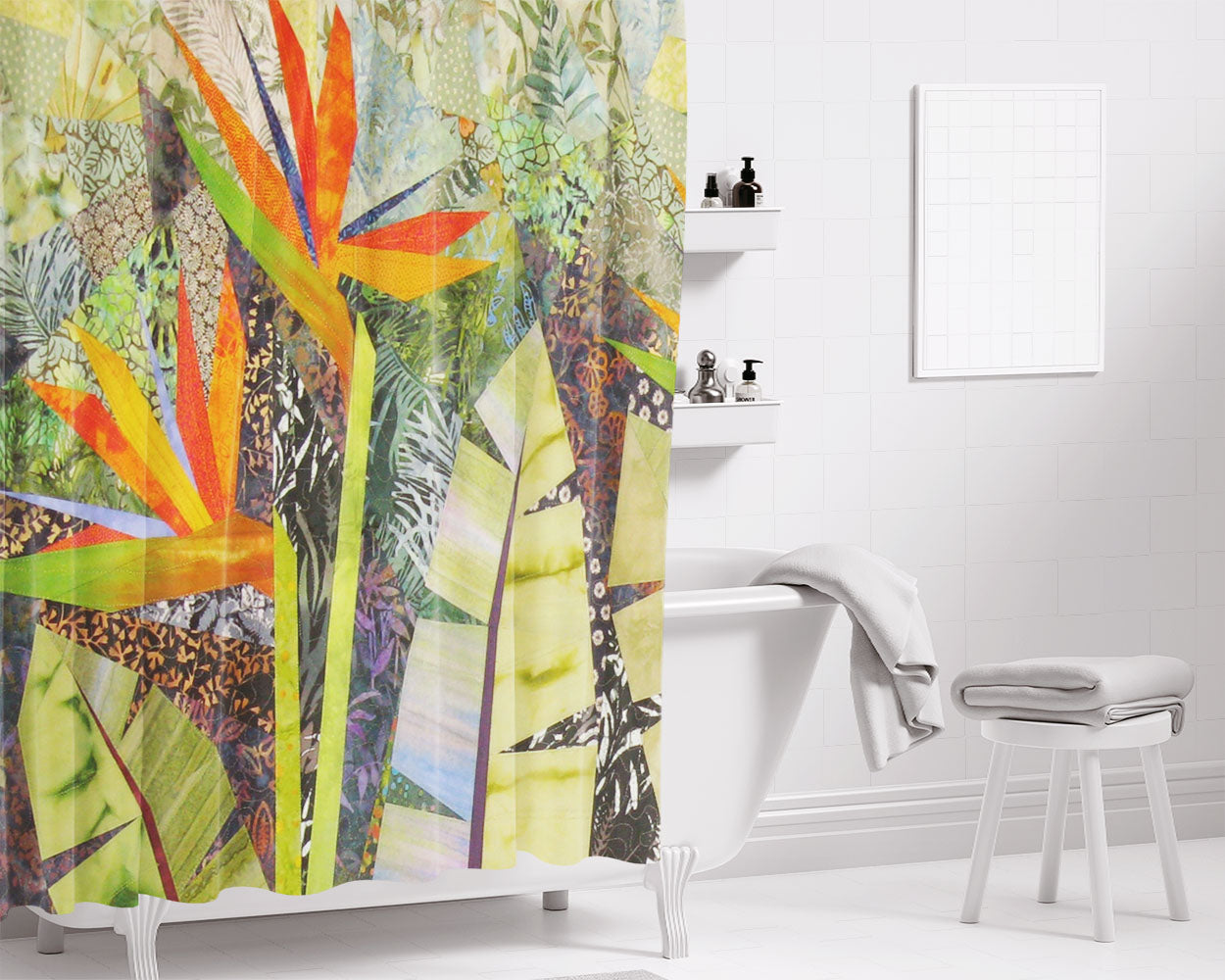 Komisionert Art Bathroom Shower Curtain Fabric Waterproof | 66 X 72 Inch