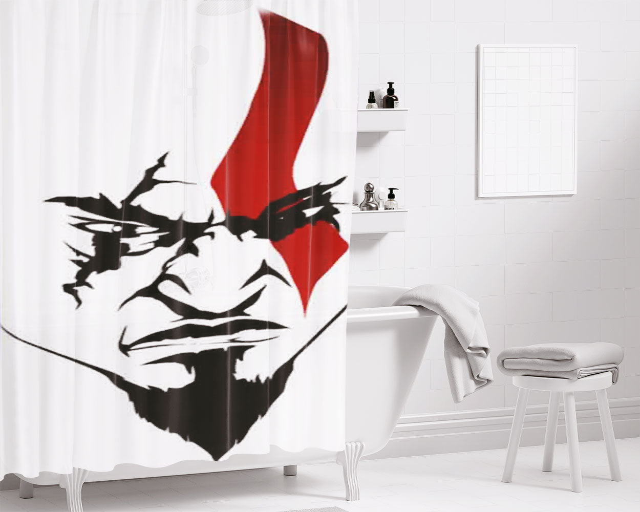 Kratos Bathroom Shower Curtain Fabric Waterproof | 66 X 72 Inch