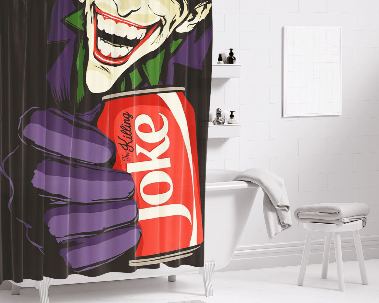 Kulling Joke R Bathroom Shower Curtain Fabric Waterproof | 66 X 72 Inch