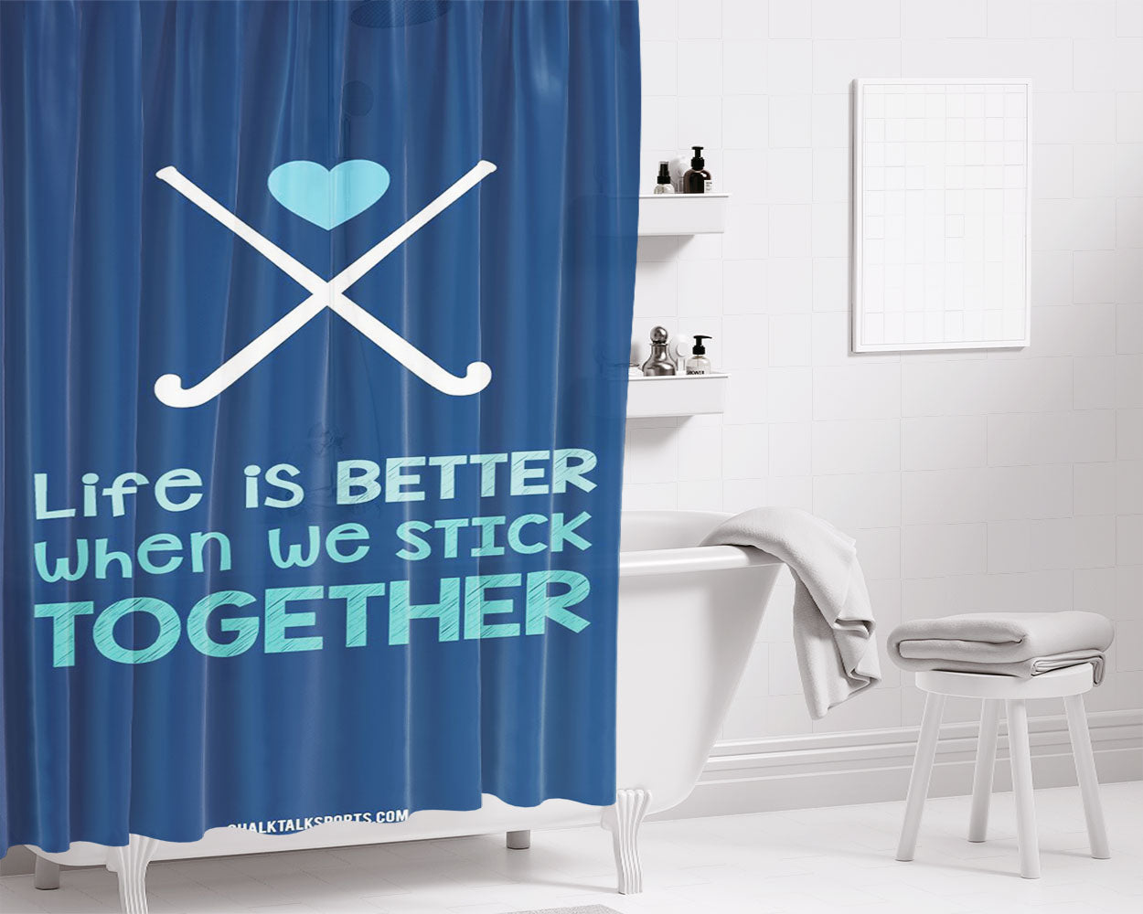 Life Is Better Bathroom Shower Curtain Fabric Waterproof | 66 X 72 Inch