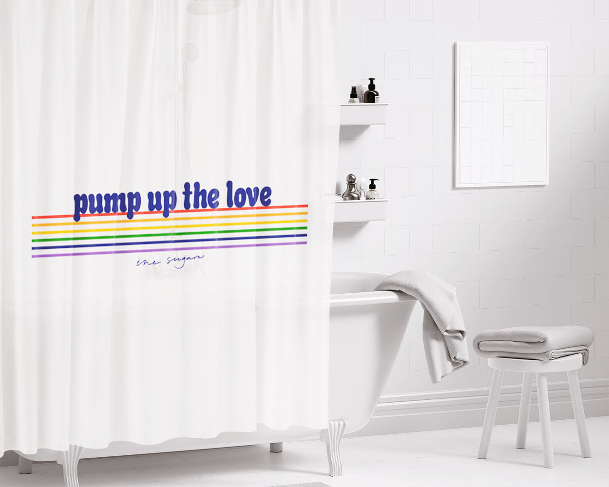 Limited Edition Pride 2018 Bathroom Shower Curtain Fabric Waterproof | 66 X 72 Inch