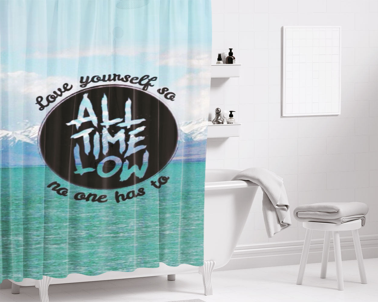 Lockscreens Bathroom Shower Curtain Fabric Waterproof | 66 X 72 Inch