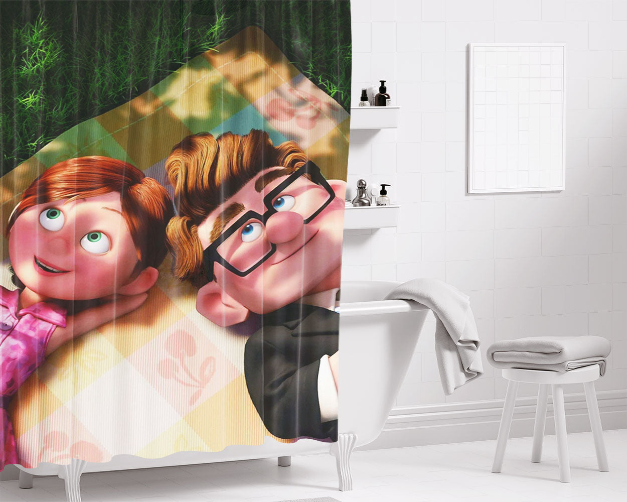 Love In War Bathroom Shower Curtain Fabric Waterproof | 66 X 72 Inch
