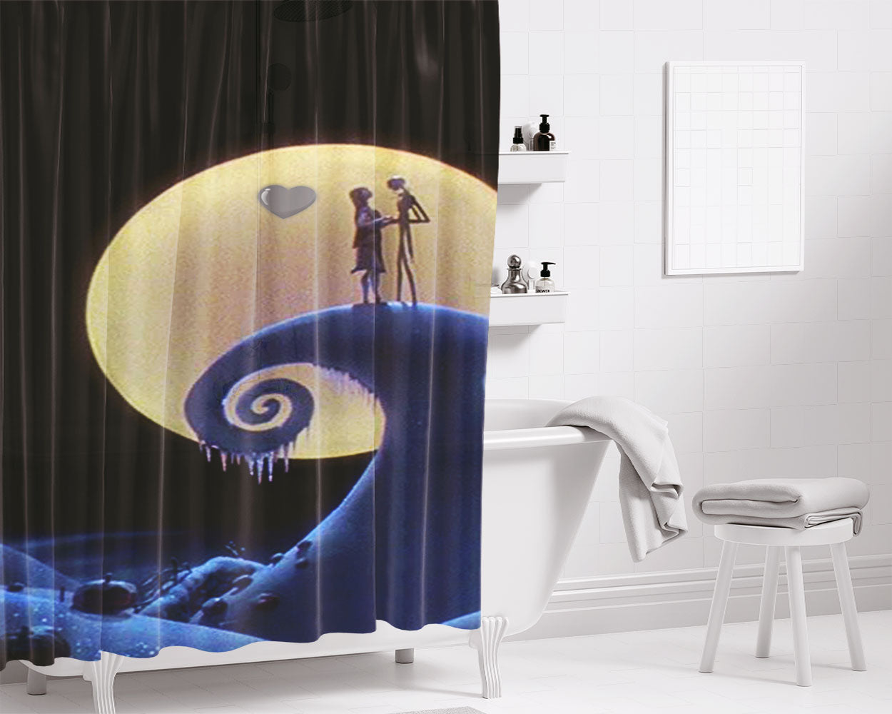 Love Shenzhen Bathroom Shower Curtain Fabric Waterproof | 66 X 72 Inch