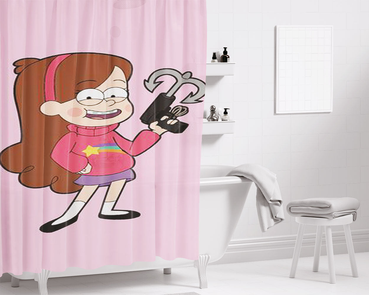 Mabel Pines Bathroom Shower Curtain Fabric Waterproof | 66 X 72 Inch