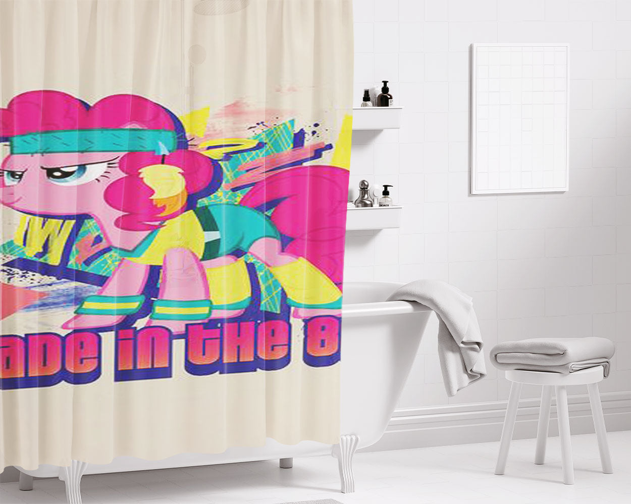 Made In The 80 S Bathroom Shower Curtain Fabric Waterproof | 66 X 72 Inch