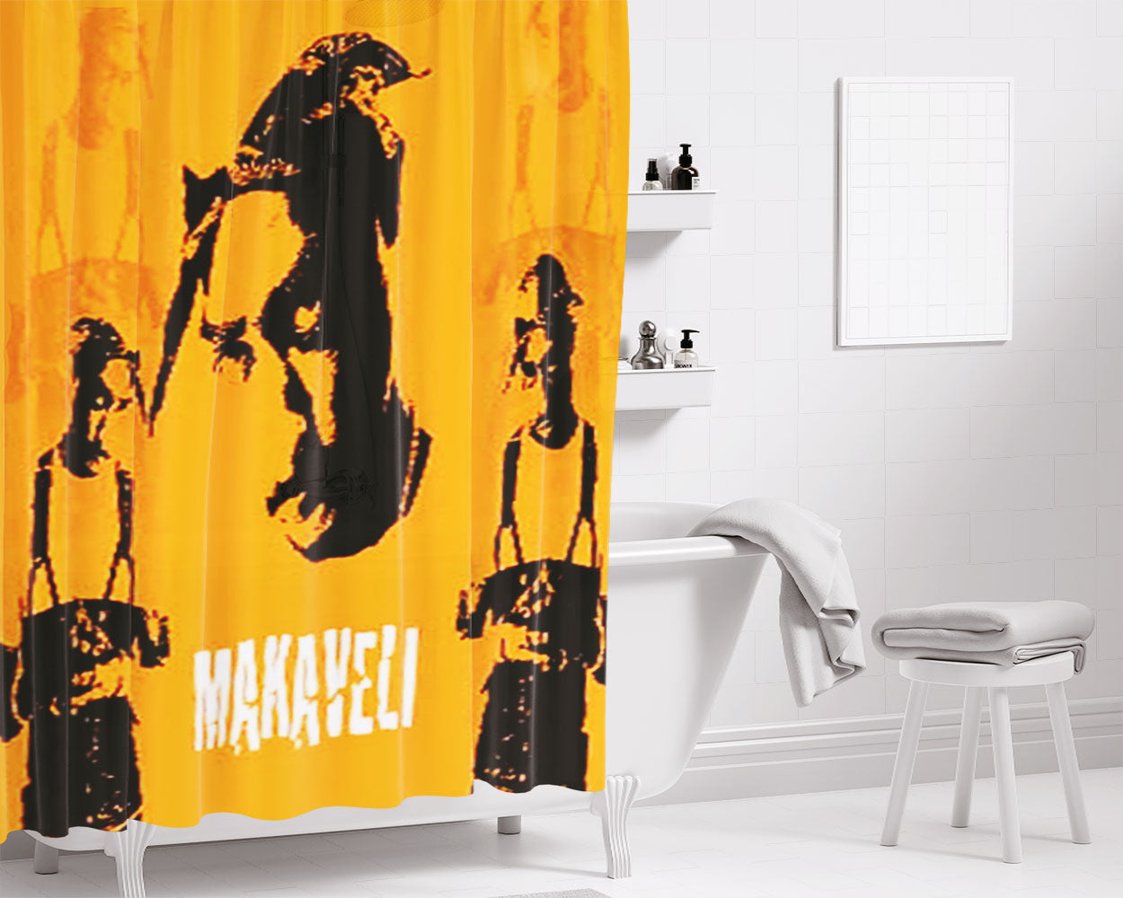Makaveli Bathroom Shower Curtain Fabric Waterproof | 66 X 72 Inch