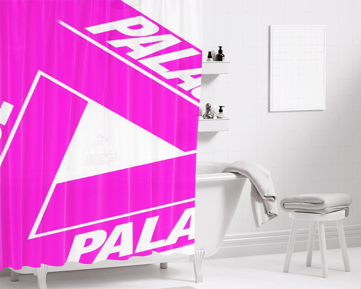 Palace Skateboard Bathroom Shower Curtain Fabric Waterproof | 66 X 72 Inch