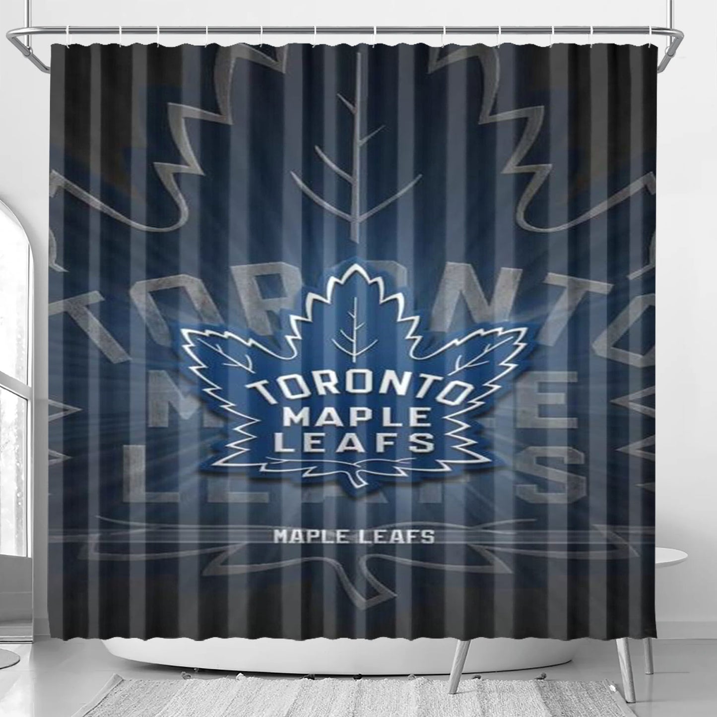 Toronto Maple Leafs 2 Bathroom Shower Curtain Fabric Waterproof | 66 X 72 Inch
