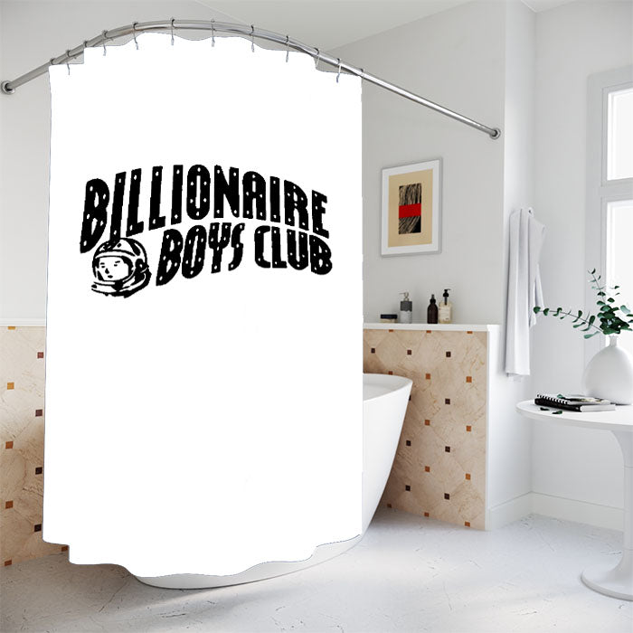 Black White Billionaire Boys Club Logo Bathroom Shower Curtain Fabric Waterproof