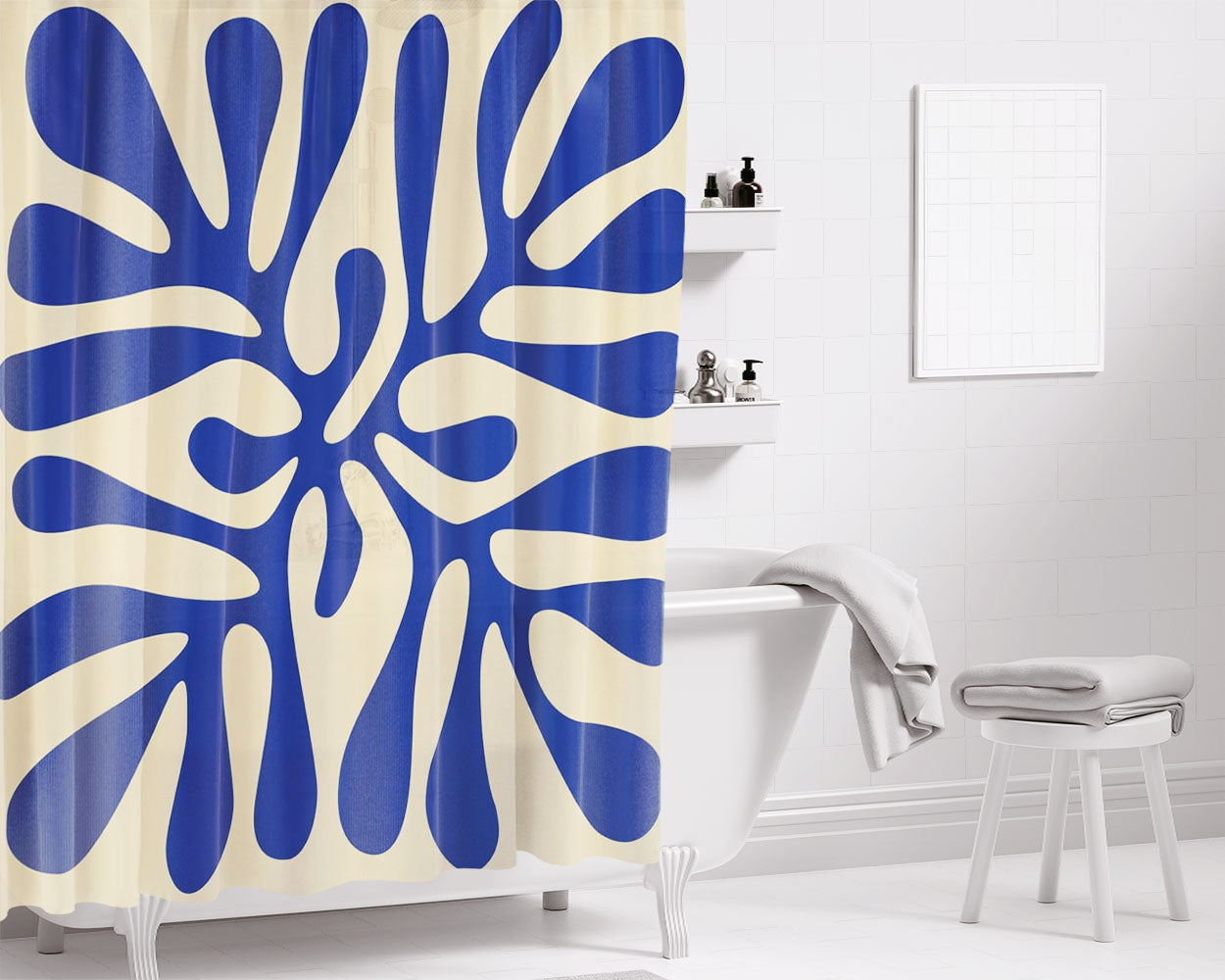 Modern Art Bathroom Shower Curtain Fabric Waterproof | 66 X 72 Inch