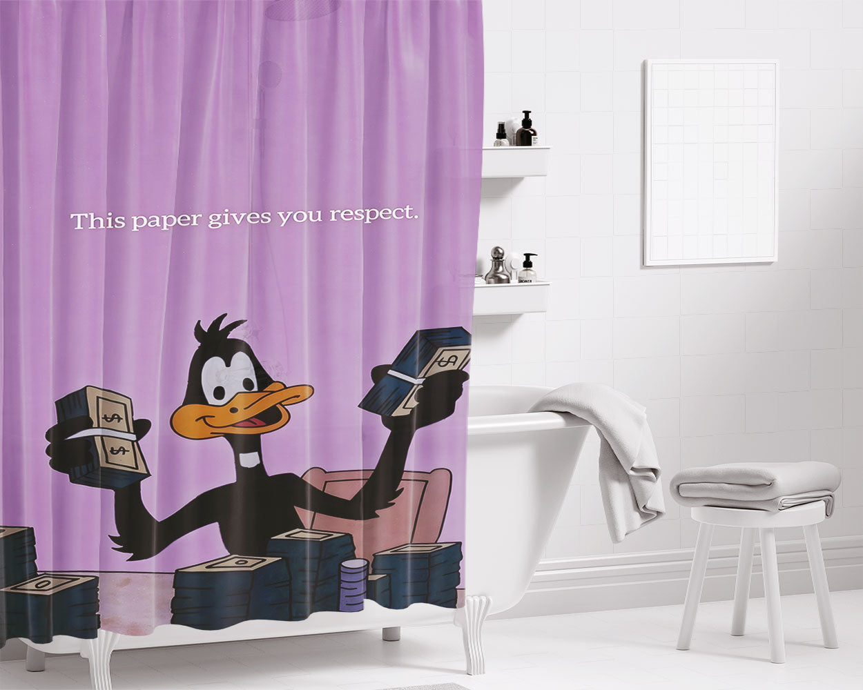 This Paper Give You Respect Bathroom Shower Curtain Fabric Waterproof | 66 X 72 Inch