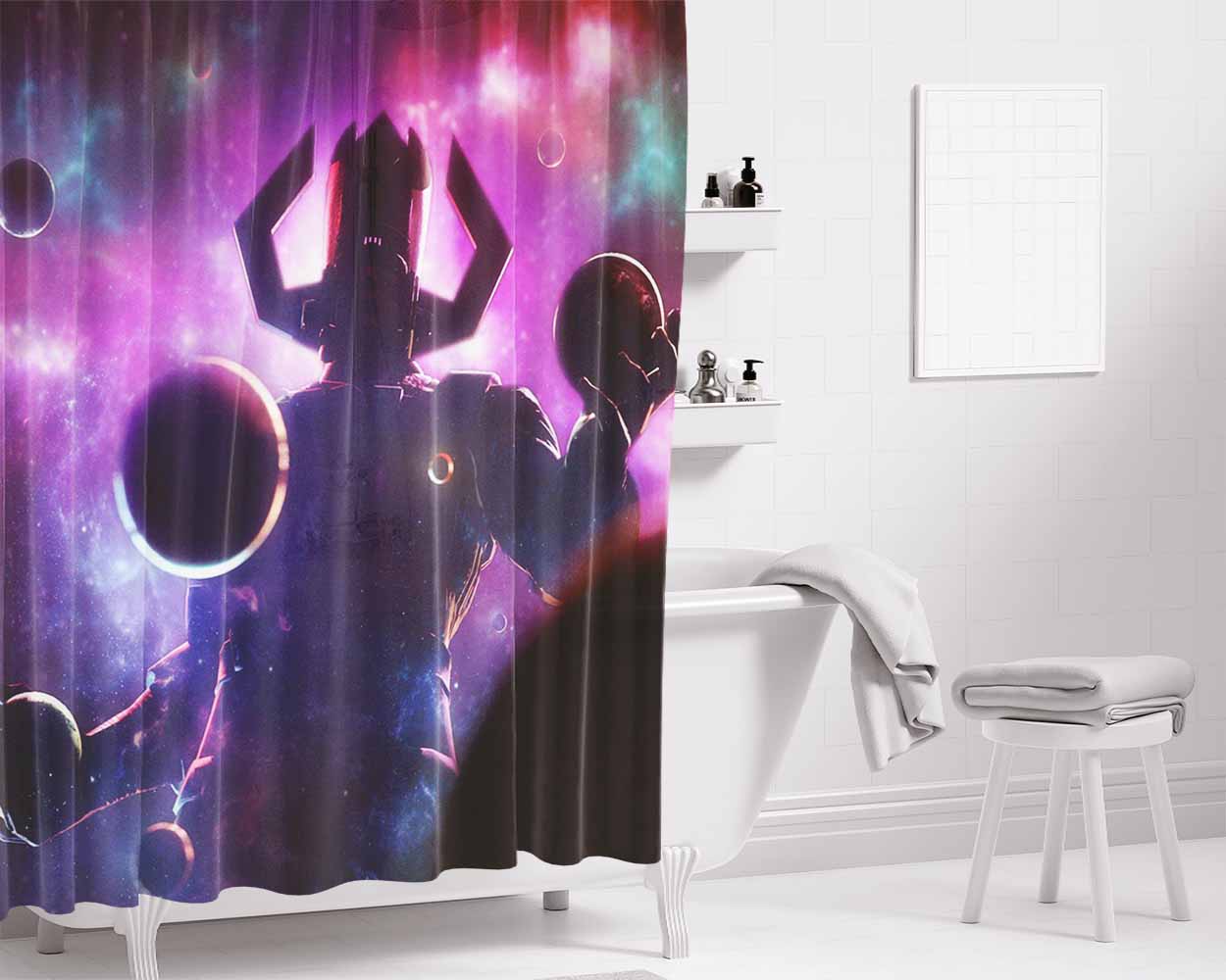 Galactus Marvel Comics Bathroom Shower Curtain Fabric Waterproof | 66 X 72 Inch