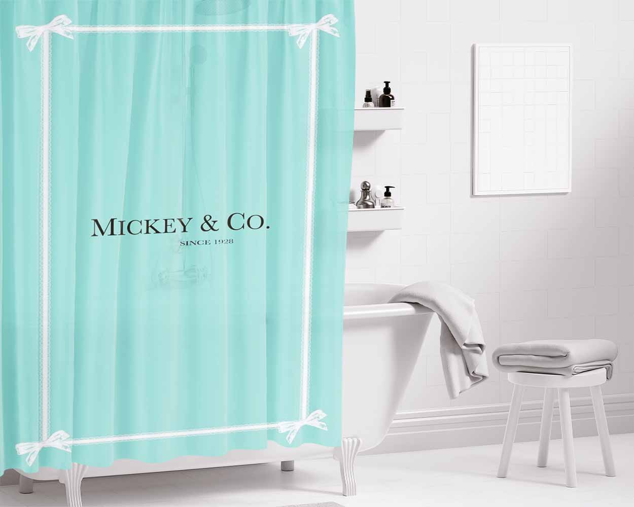 Mickey 90 Years Of Magic Bathroom Shower Curtain Fabric Waterproof | 66 X 72 Inch