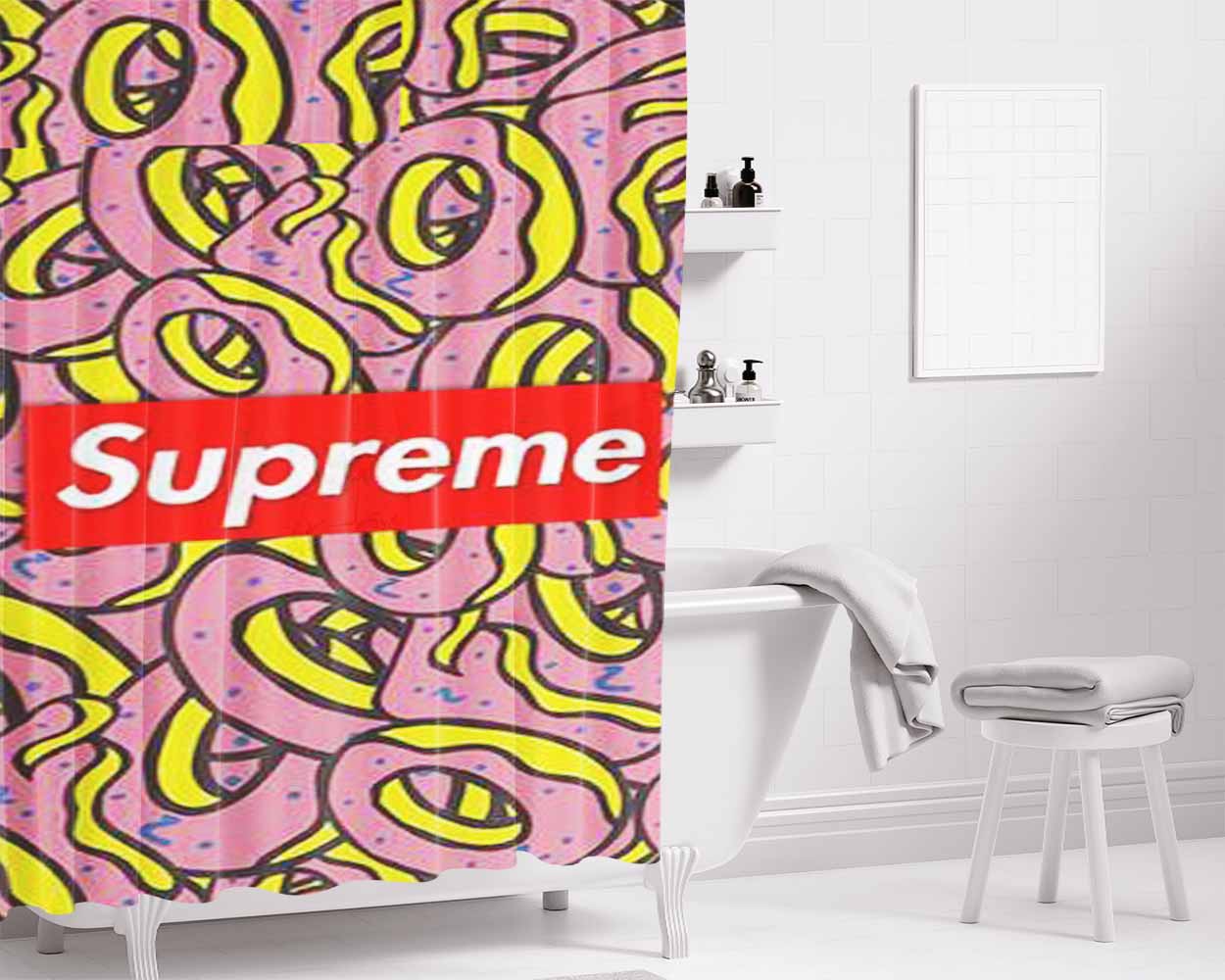 Off Supreme Bathroom Shower Curtain Fabric Waterproof | 66 X 72 Inch