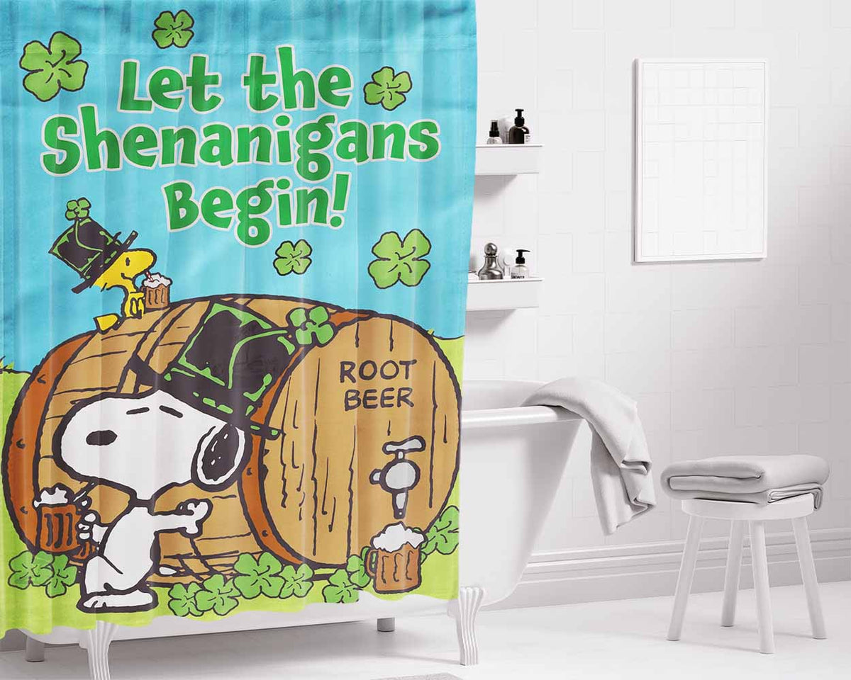 Peanuts St Bathroom Shower Curtain Fabric Waterproof | 66 X 72 Inch