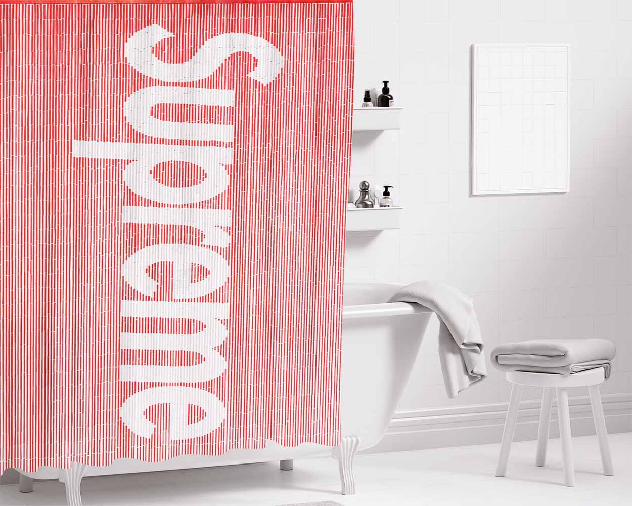 Supreme Bathroom Shower Curtain Fabric Waterproof | 66 X 72 Inch