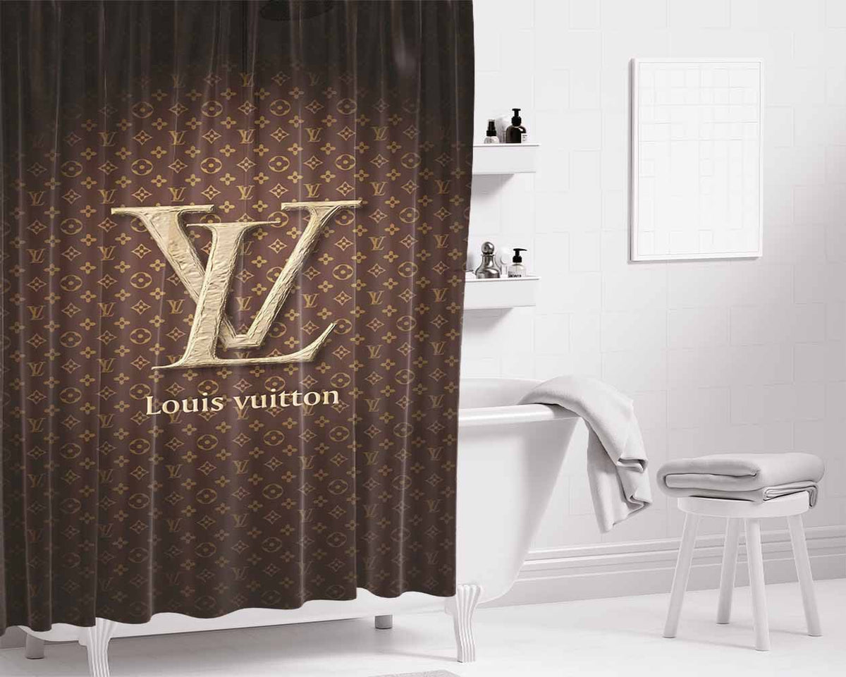 Louis Vuitton Nobel Bathroom Shower Curtain Fabric Waterproof | 66 X 72 Inch