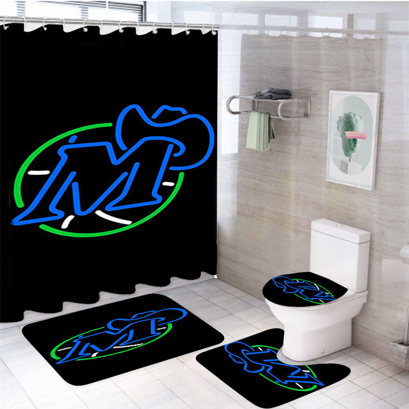 Alternate Dallas Mavericks 4Pcs Bathroom Set Shower Curtain