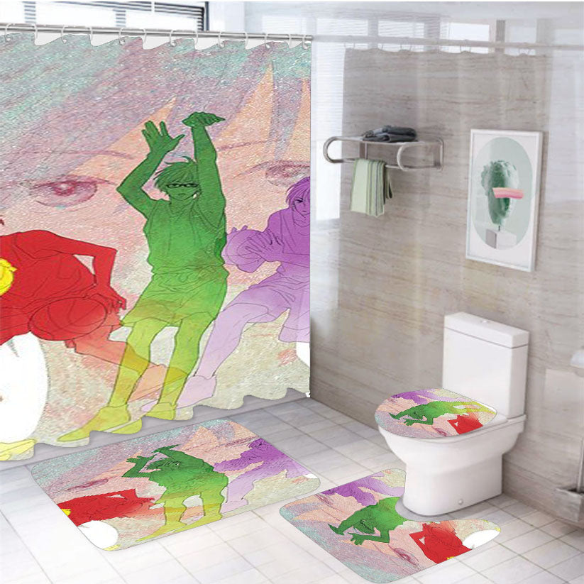Anime Kuroko Basketball 4Pcs Bathroom Set Shower Curtain