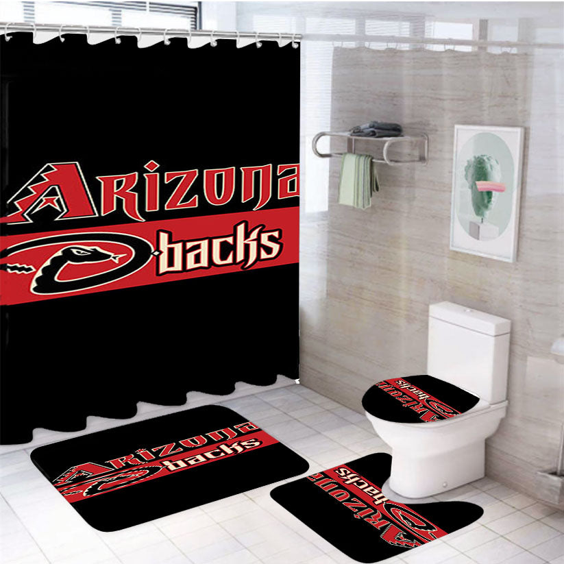 Arizona Backs 4Pcs Bathroom Set Shower Curtain