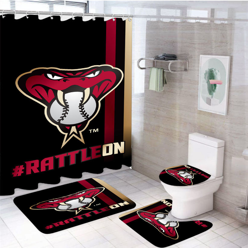 Arizona Diamondbacks Raw 4Pcs Bathroom Set Shower Curtain