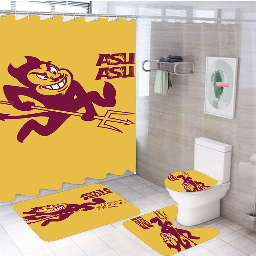 Arizona State University 4Pcs Bathroom Set Shower Curtain