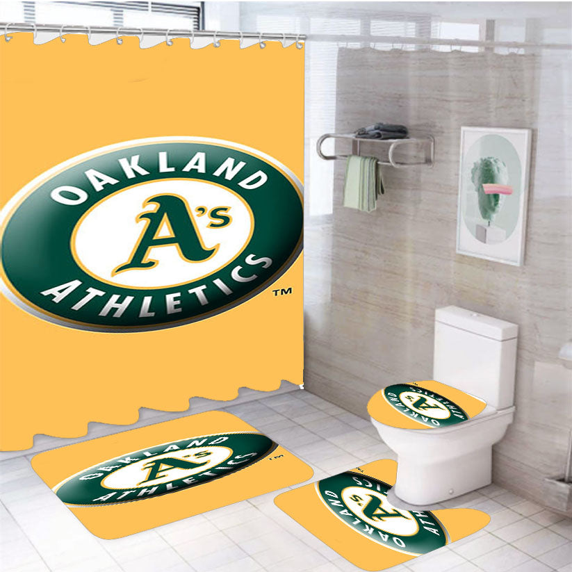 Athletic Oaklan 4Pcs Bathroom Set Shower Curtain