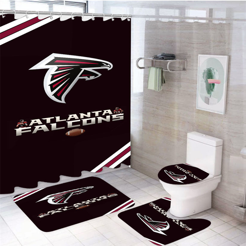 Atlanta Falcons Football Team 4Pcs Bathroom Set Shower Curtain