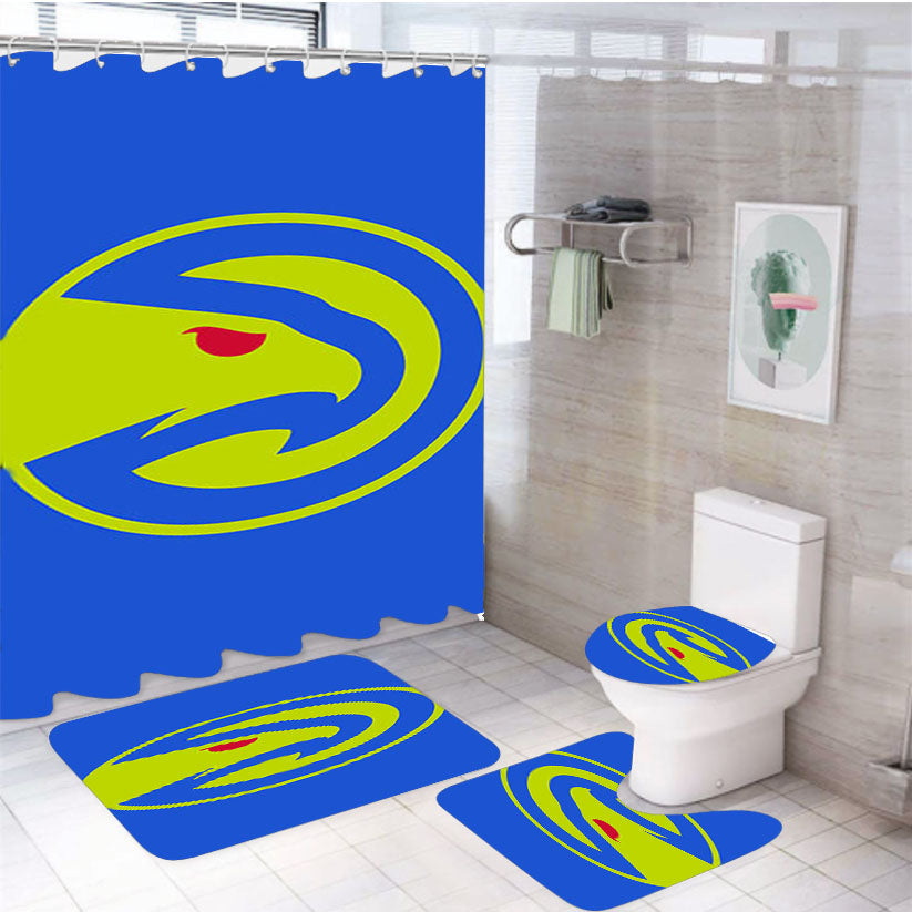 Atlanta Hawks Alternate 4Pcs Bathroom Set Shower Curtain