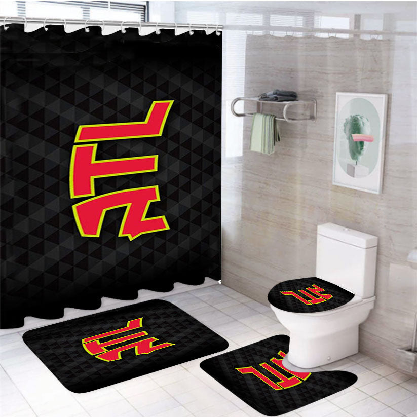 Atlanta Hawks Atl 4Pcs Bathroom Set Shower Curtain