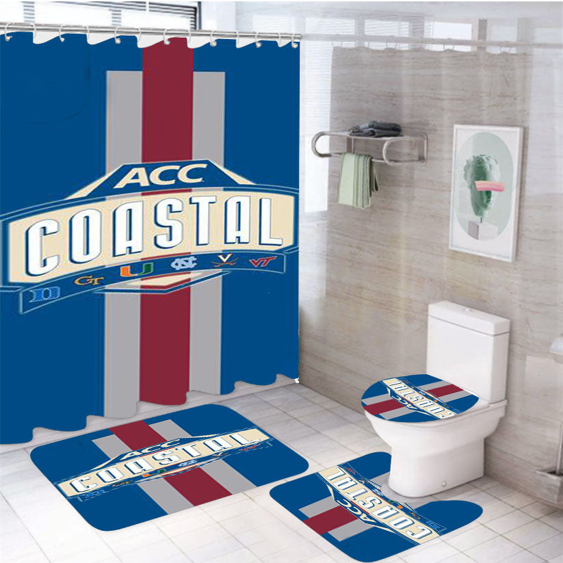 Atlantic Coast Conference Sign 4Pcs Bathroom Set Shower Curtain