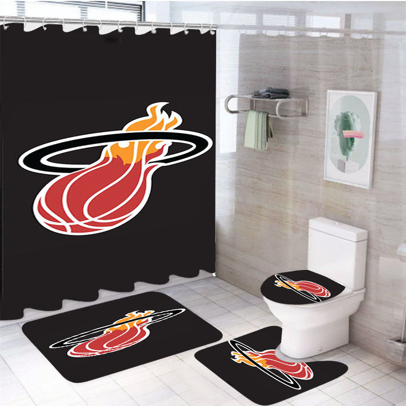 Ball Basket 4Pcs Bathroom Set Shower Curtain