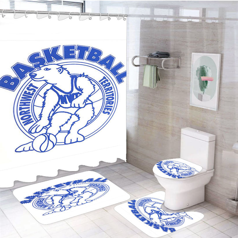 Basketball Northwest Territories 4Pcs Bathroom Set Shower Curtain