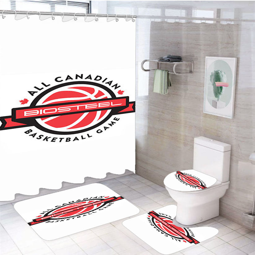 Biosteel 4Pcs Bathroom Set Shower Curtain