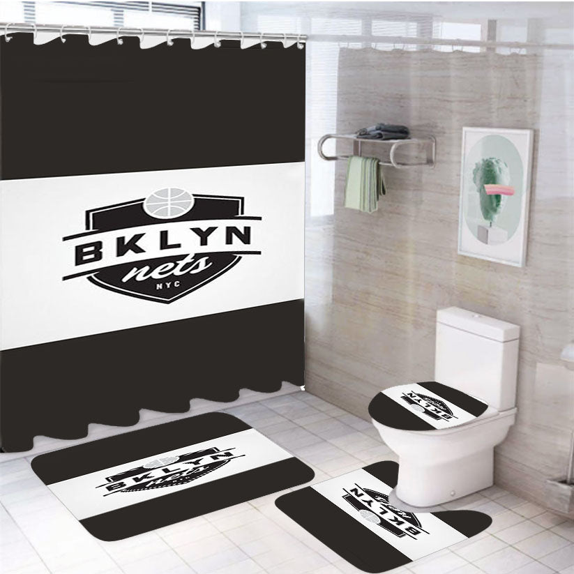 Bklyn Nets 4Pcs Bathroom Set Shower Curtain