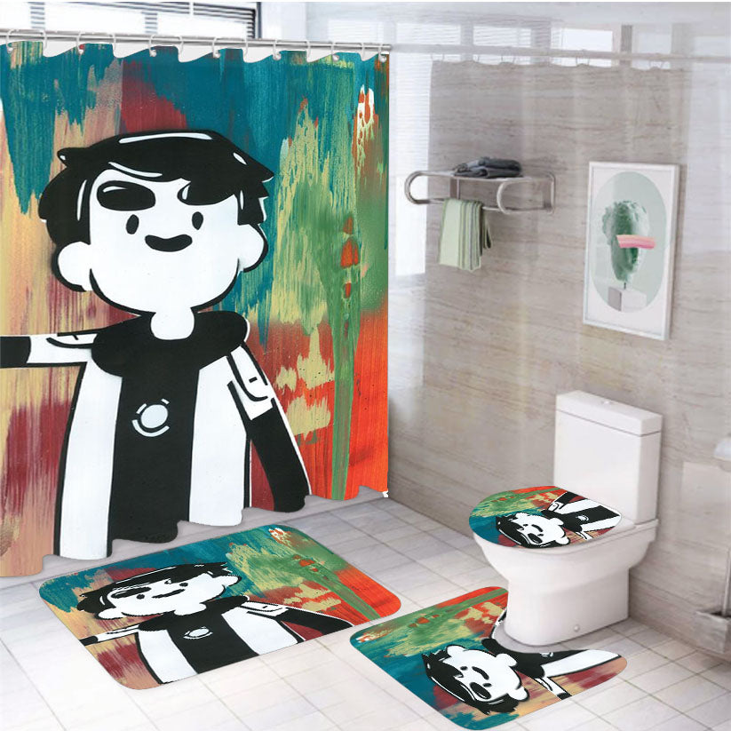 Braves Warriors The Jason Adams 4Pcs Bathroom Set Shower Curtain