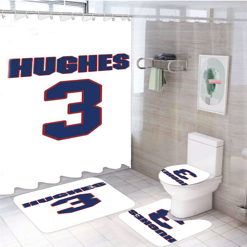 Brent Hughes National Hockey 4Pcs Bathroom Set Shower Curtain