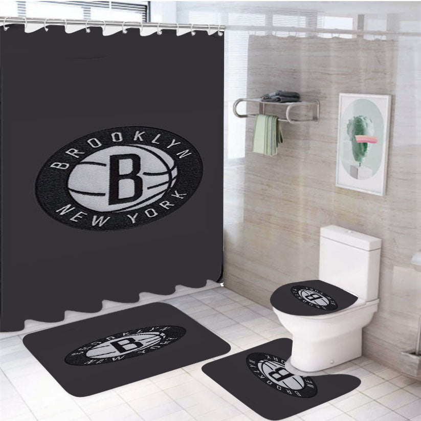 Broklin New York 4Pcs Bathroom Set Shower Curtain