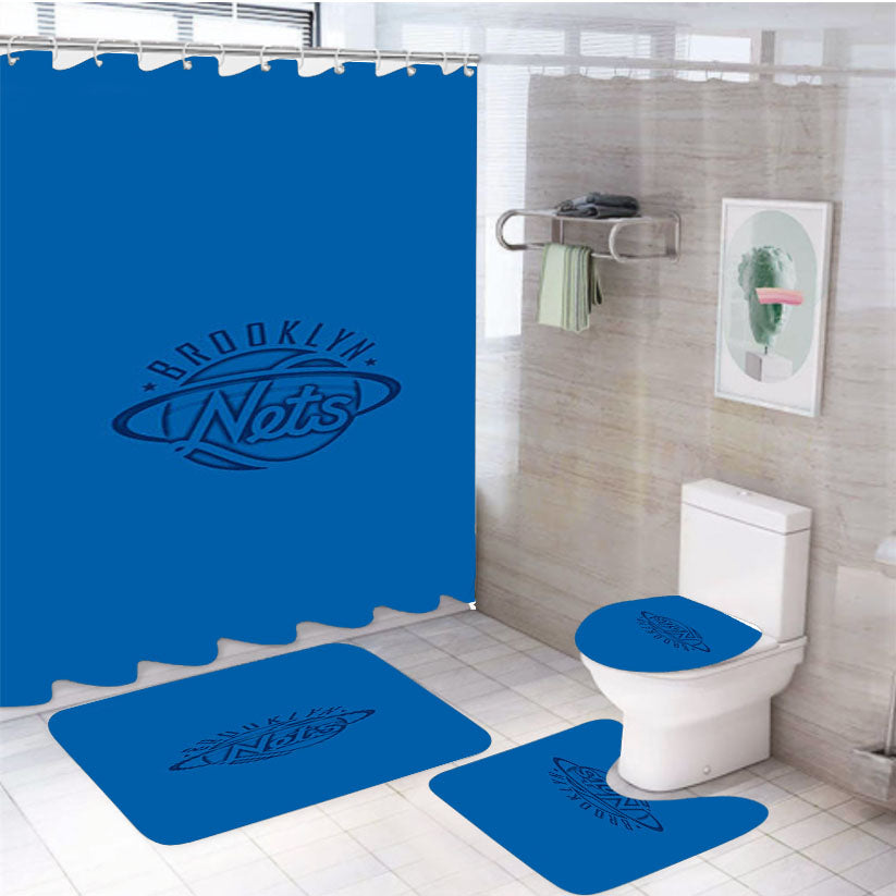 Broklyn Cover 4Pcs Bathroom Set Shower Curtain