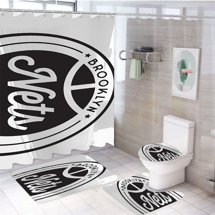 Broo Nets 4Pcs Bathroom Set Shower Curtain