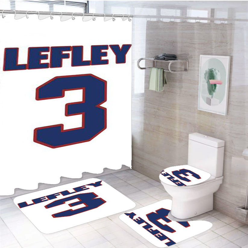 Bryan Lefley National Hockey 4Pcs Bathroom Set Shower Curtain