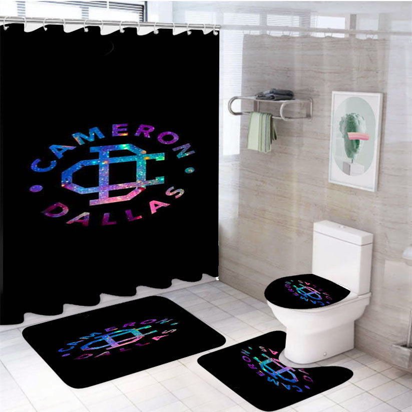 Cameron Dallas Galaxy Clip 4Pcs Bathroom Set Shower Curtain