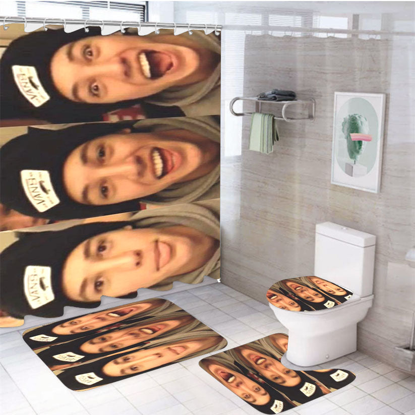 Cameron Dallas Style 4Pcs Bathroom Set Shower Curtain