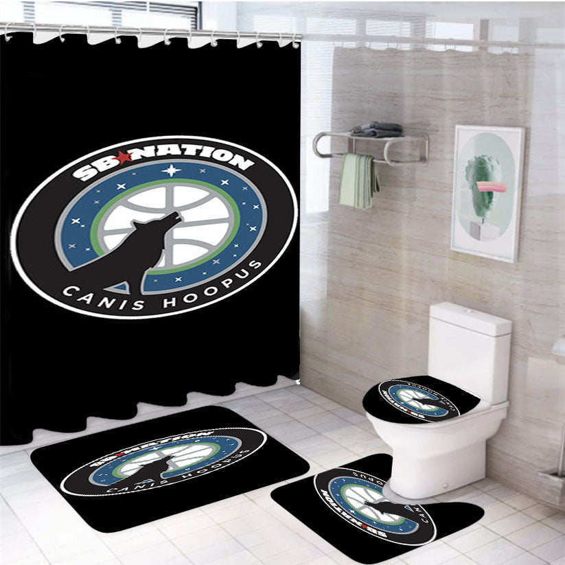 Canishoopus 4Pcs Bathroom Set Shower Curtain
