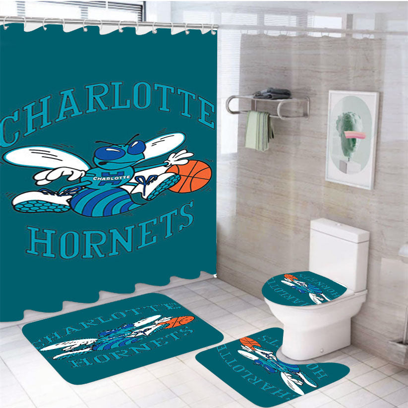 Charlote 4Pcs Bathroom Set Shower Curtain