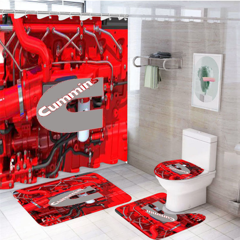 Cummins 6 4Pcs Bathroom Set Shower Curtain
