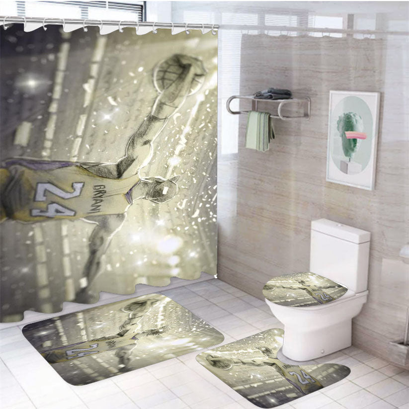 Dear Basketball Kobe Photos 4Pcs Bathroom Set Shower Curtain